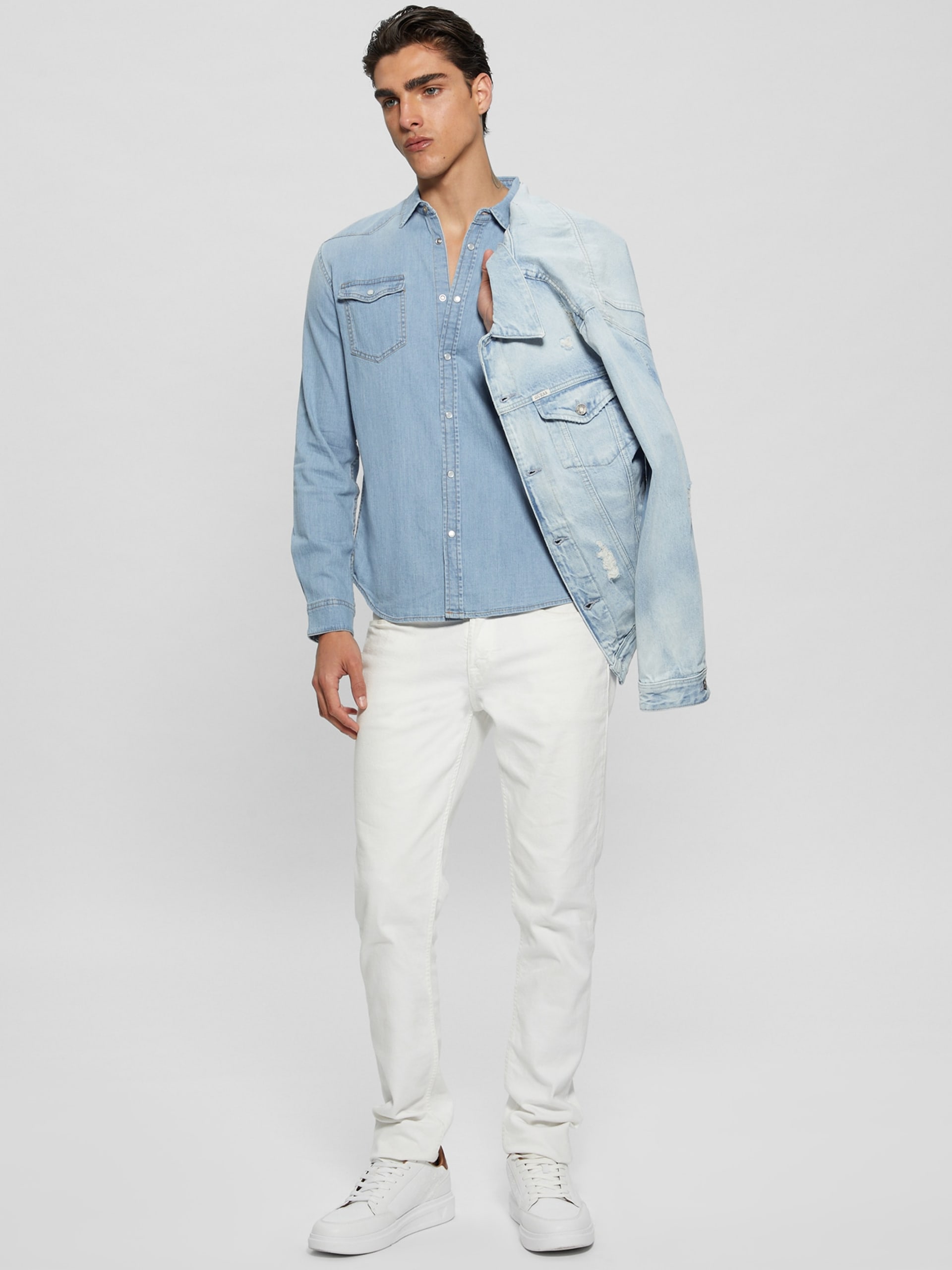 Camisa jeans Truckee estilo faroeste