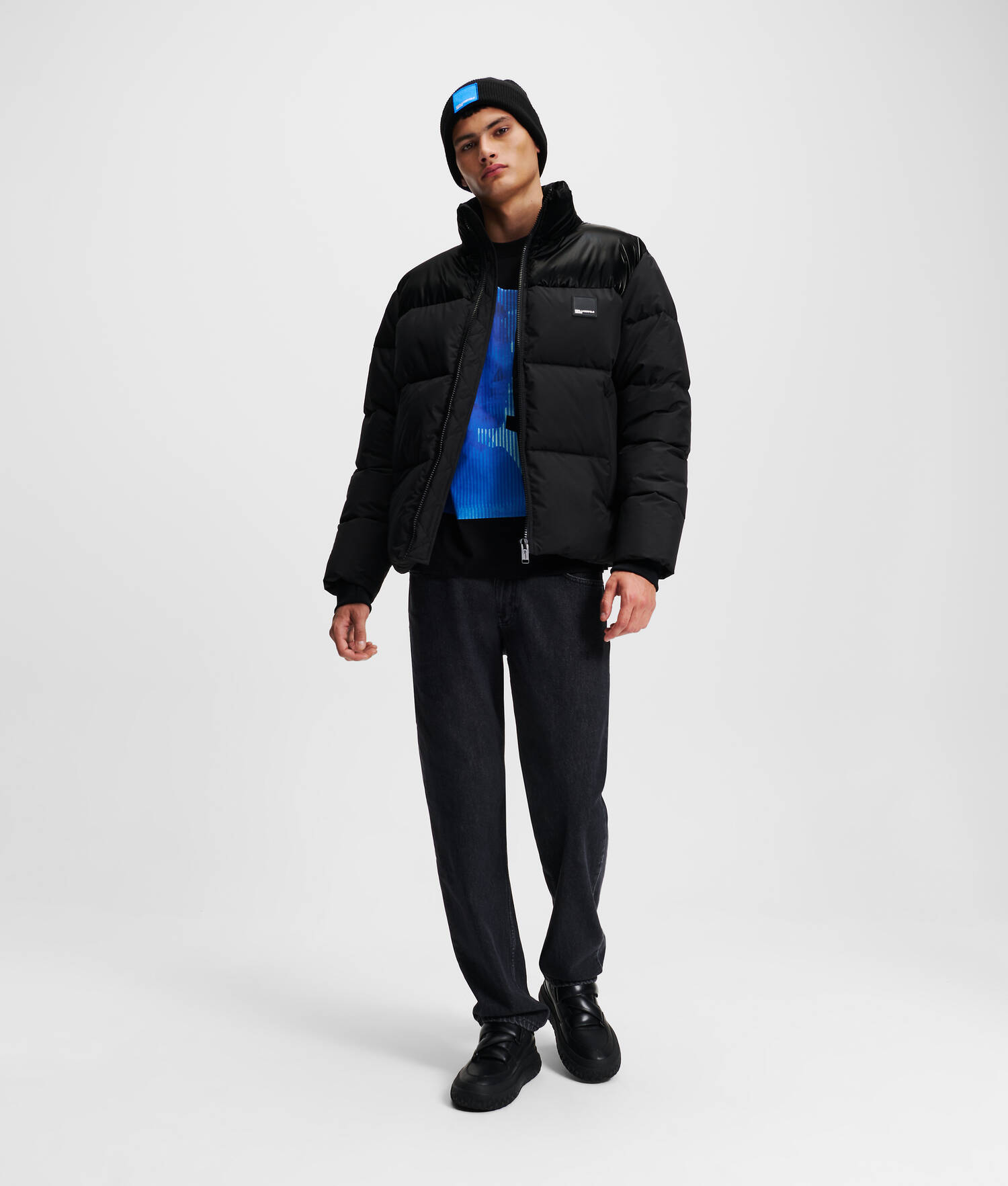 VESTE MATELASSÉE EN MATIÈRES MÉLANGÉES KLJ