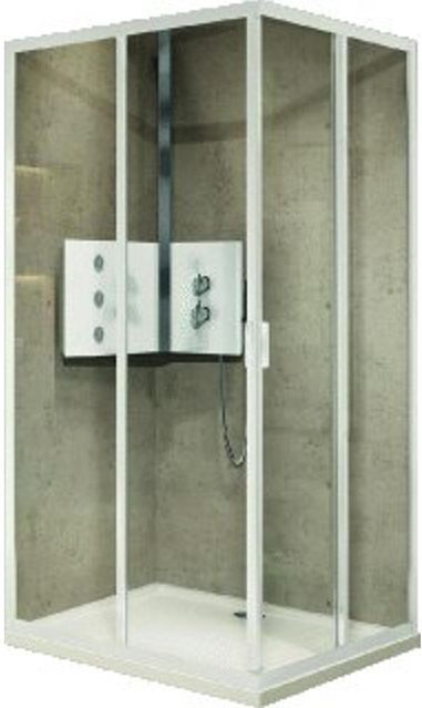 Novellini - Lunes 2.0 - Douchecabine - Chroom Mat - Helder Glas - 1 Schuifdeur