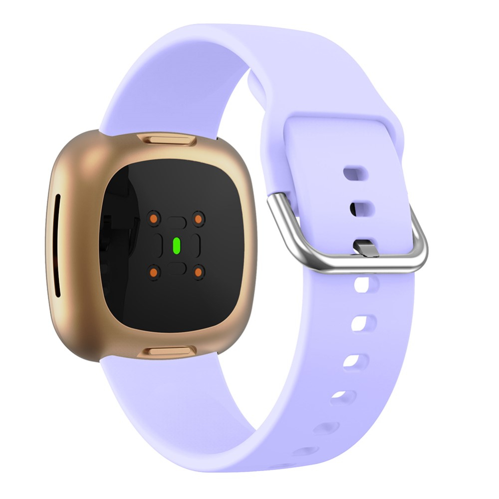 Fitbit Versa 4 / Versa 3 / Sense 2 / Sense Silikon Sport Armband mit Dornschliesse (Gelenkumfang 152-218mm) - Lila