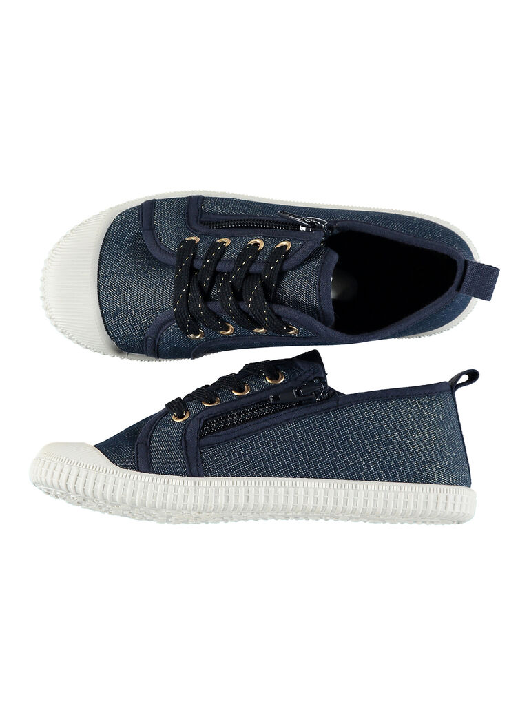 Tennis toile en jean fille
