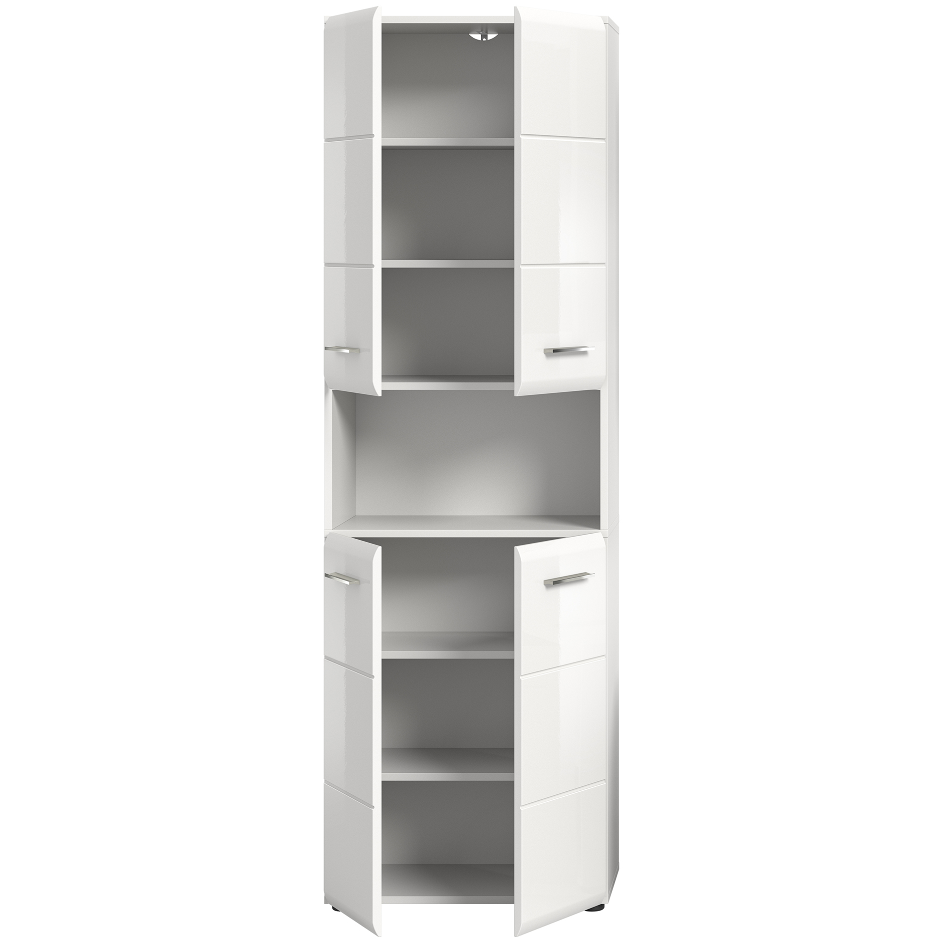 Hochschrank ICE - weiß Hochglanz - 60 cm breit