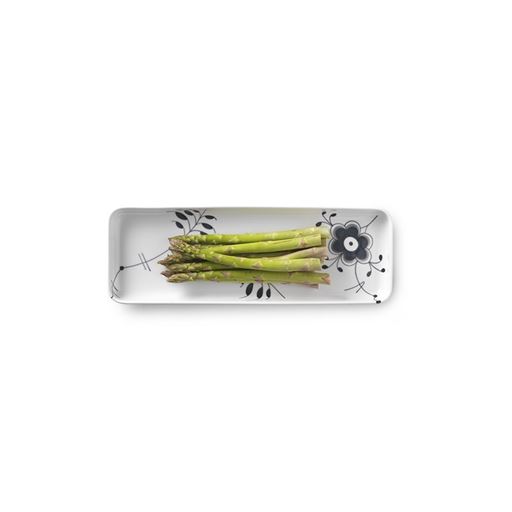 Royal Copenhagen Sort Mega Riflet Tapasfad, 12,5x36 cm