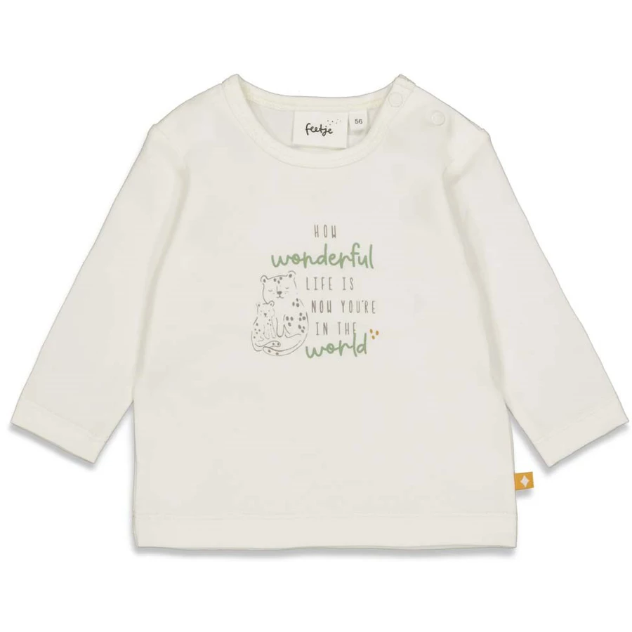 Feetje Langarmshirt Welcome To Earth Offwhite