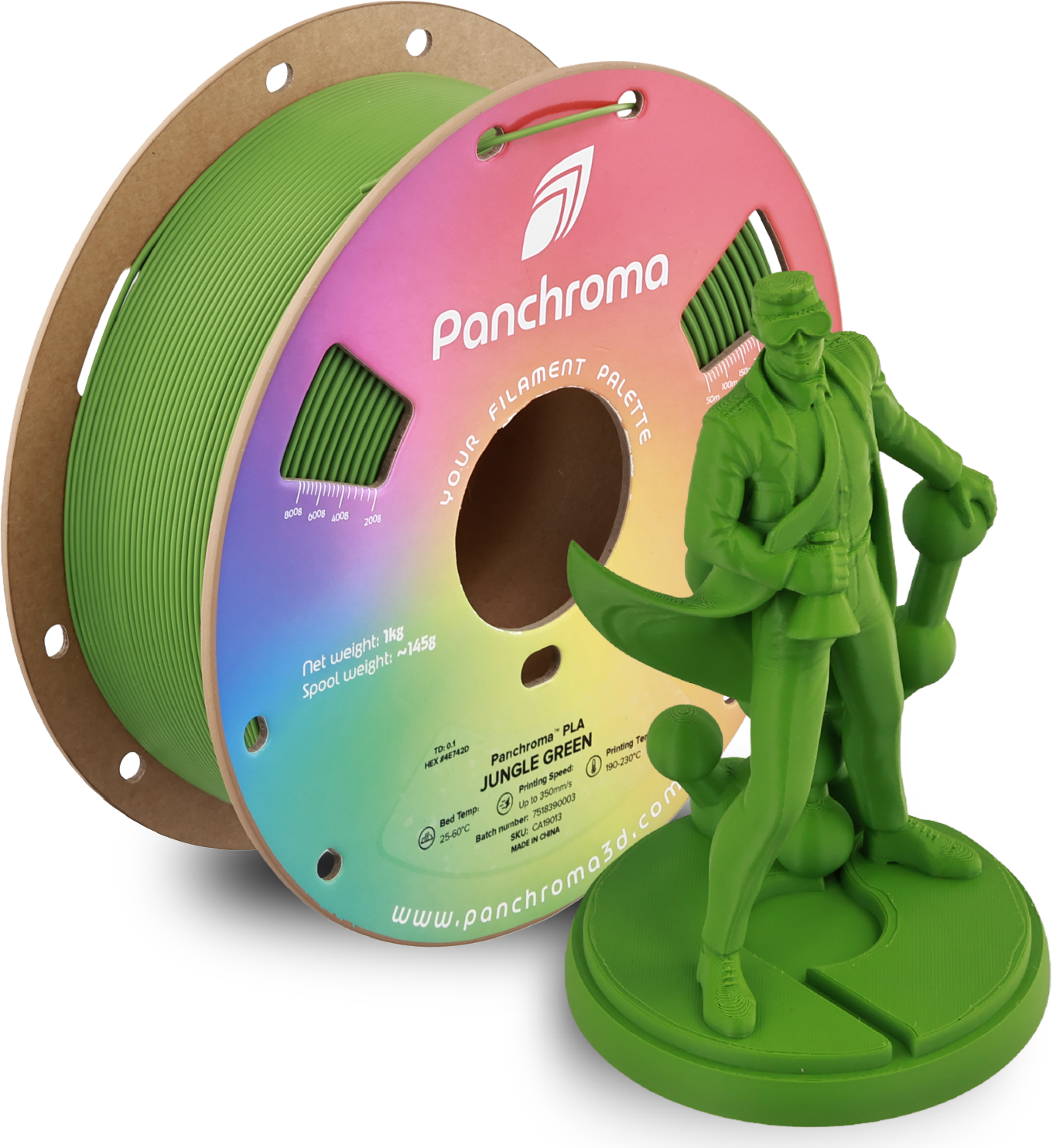 Polymaker  Panchroma™ PLA Jungle Green, 1,75 mm / 1000 g    High-Speed Filament in Jungle Green