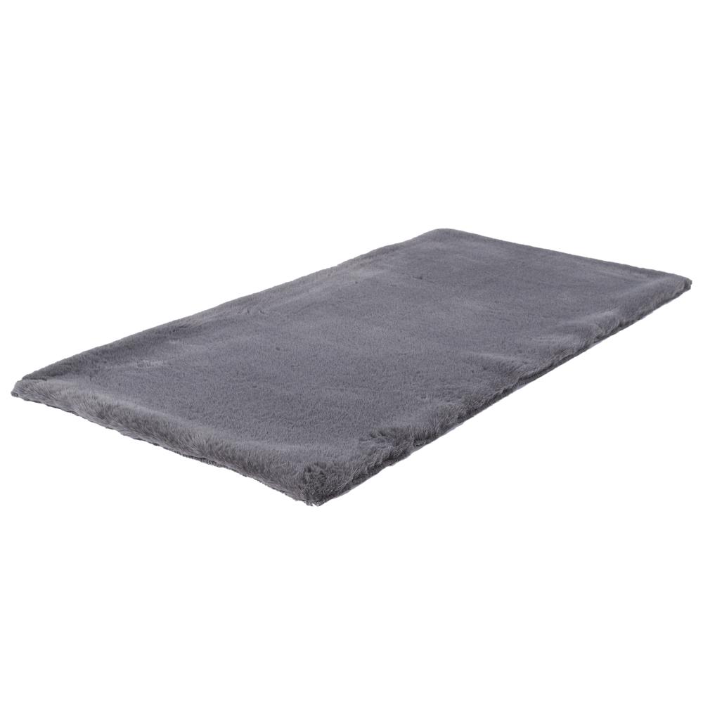 TAPIS IMITATION FOURRURE FIN GRIS 110X60CM