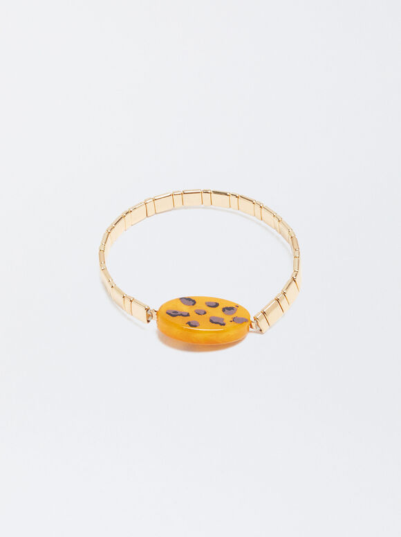 Pulseira elástica com resina - Multicolorida
