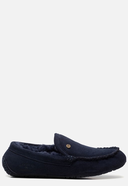 Warmbat Earlwood Pantoffels blauw Suede