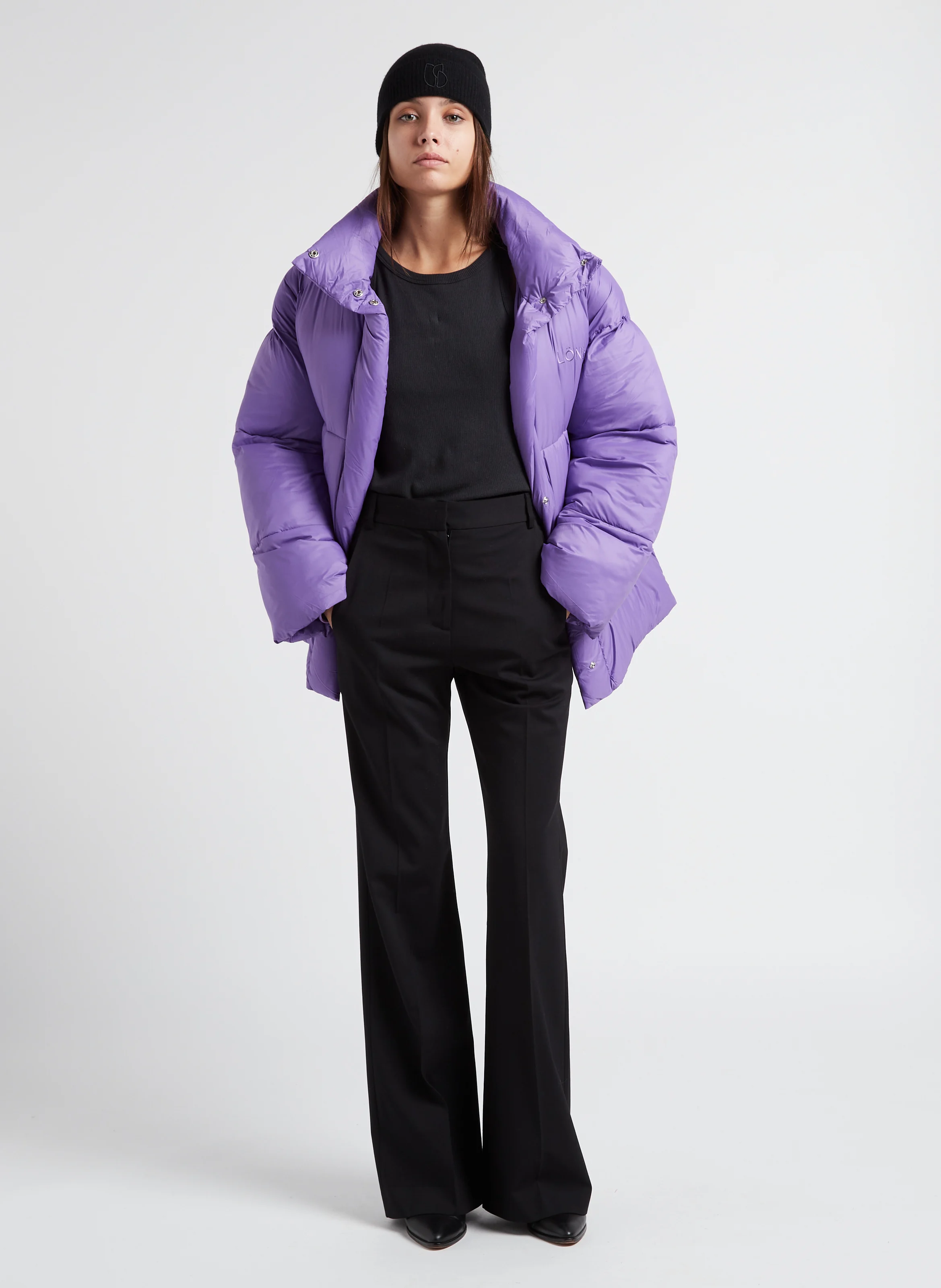 BELMOORE - Doudoune col montant matelassée| Violet