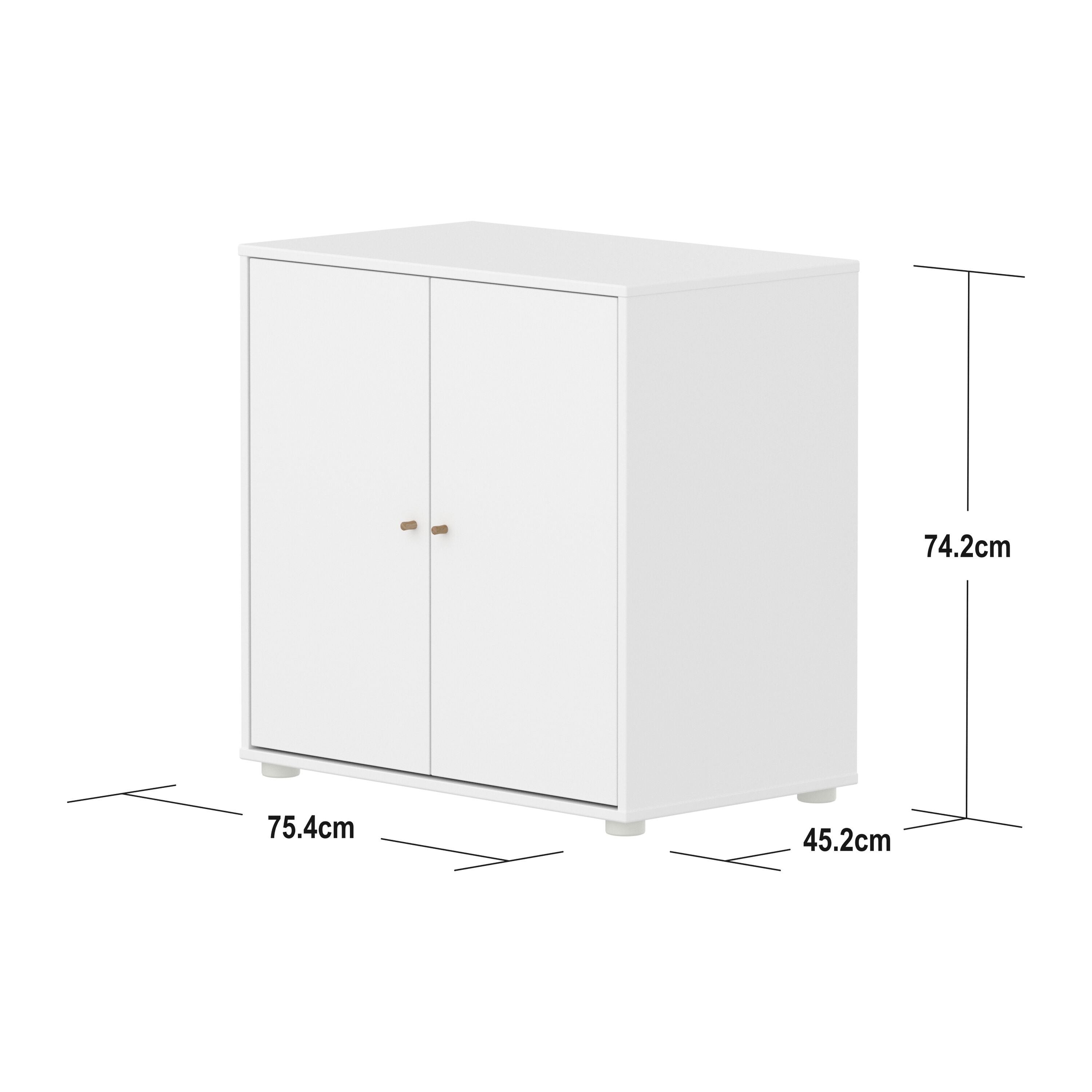 Flexa SAGA Kommode - Weiss / B: 75.0 cm x T: 45.0 cm x H: 74.0 cm