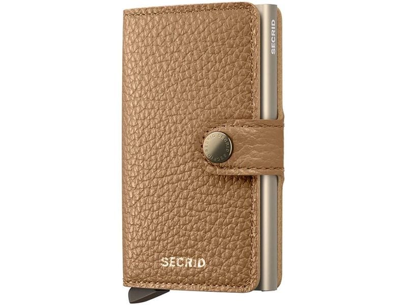 SECRID Portemonnaie Miniwallet Pebble Cappuccino Noten- und Karten-Portemonnaie mit RFID-Schutz
