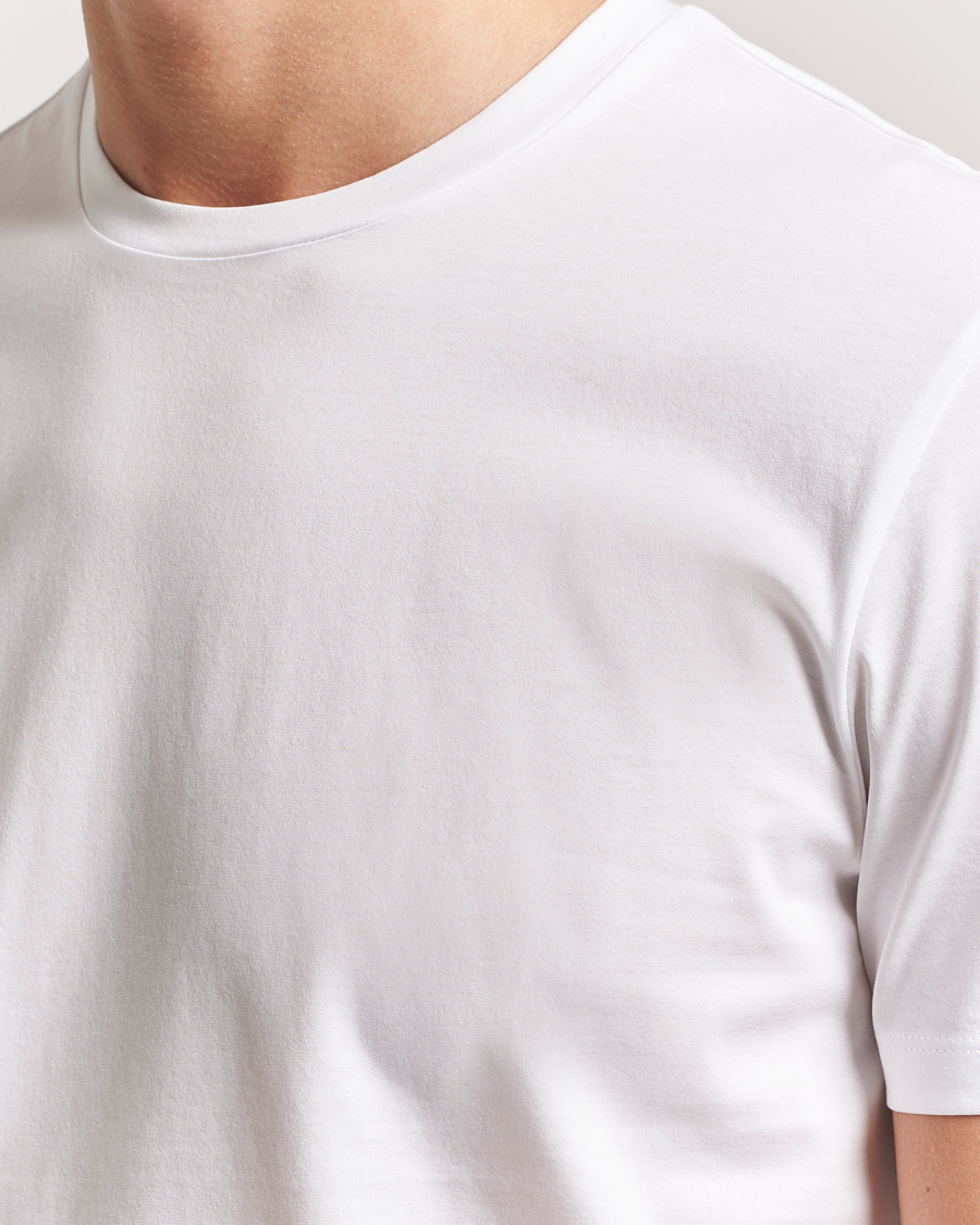 BOSS BLACK Tessler Mercerized Crew Neck T-Shirt White