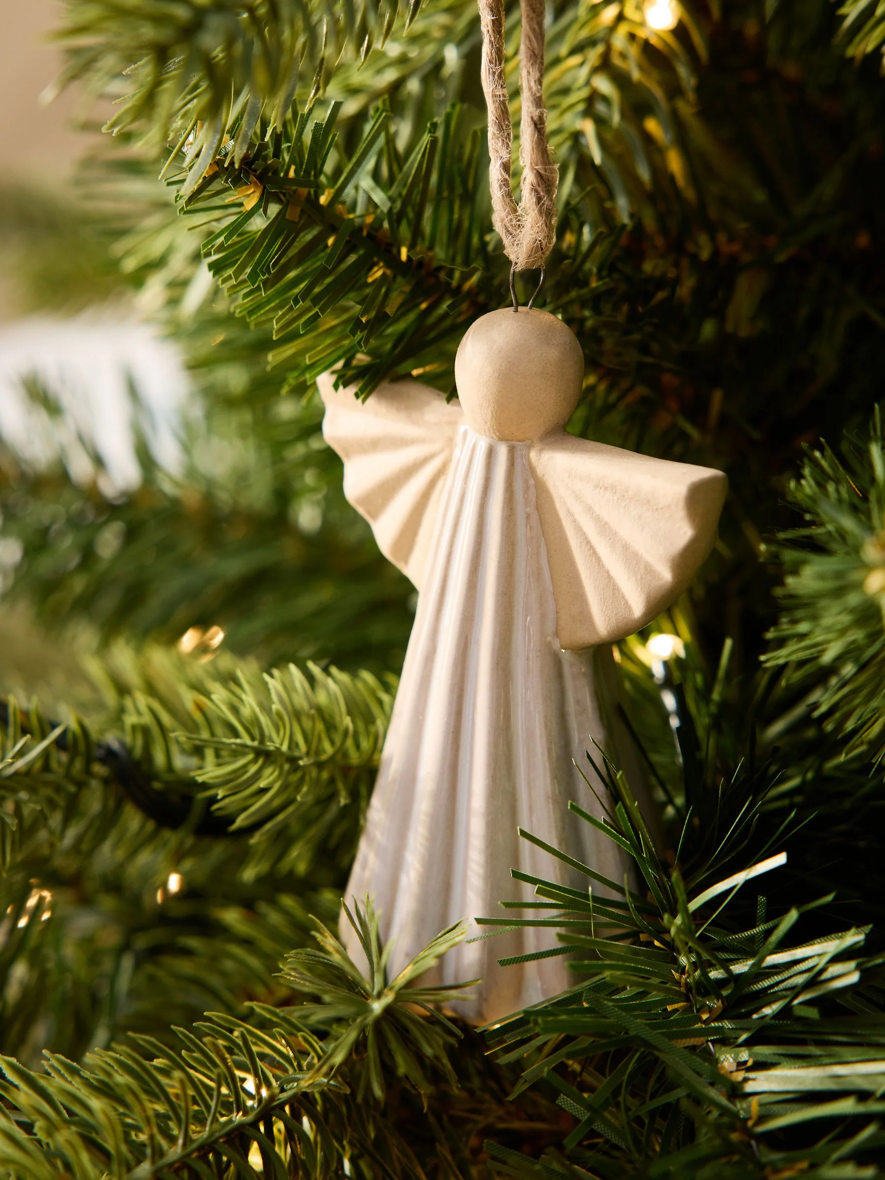3 Set Keramische Engel Kerstmisballen