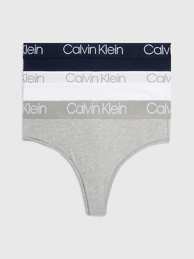Conjunto com 3 Calcinhas Fio Dental de Cintura Alta - Body
