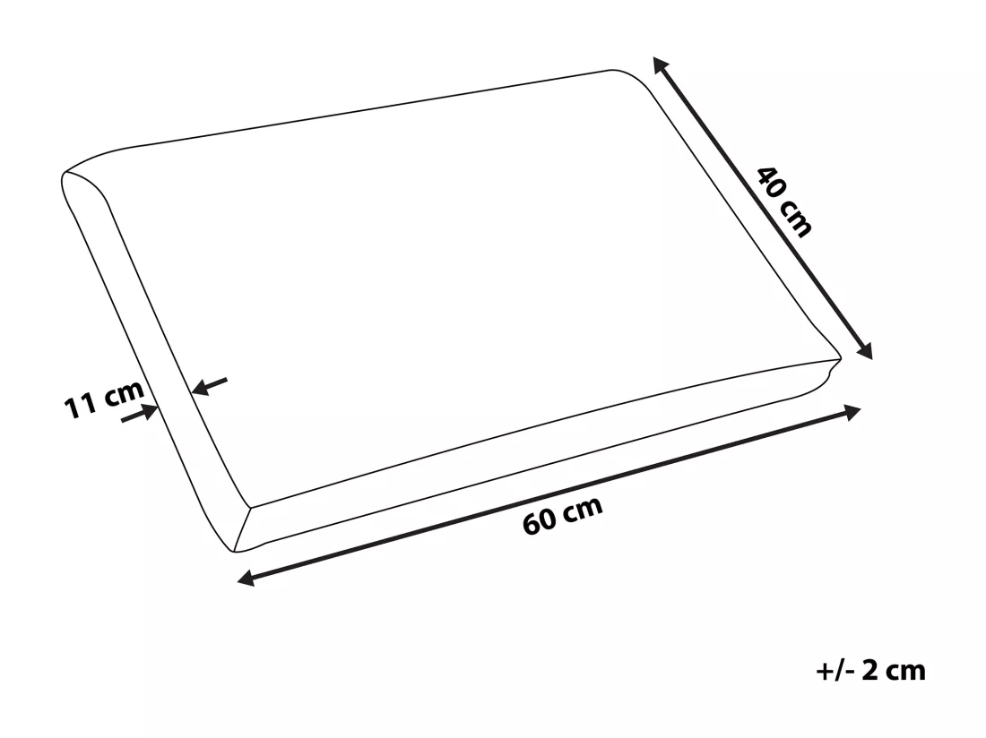Oreiller EMIN Haut Mémoire de forme 40 x 60 cm Blanc