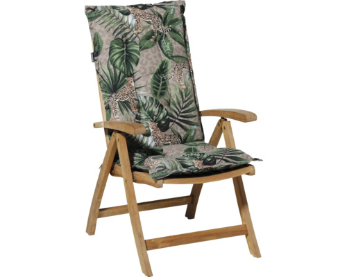 Stoelkussen met hoge rugleuning Lenny taupe 123x50x7 cm