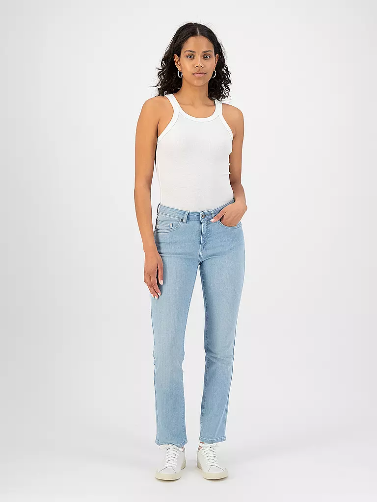 MUD JEANS Jeans Straight Fit FAYE hellblau