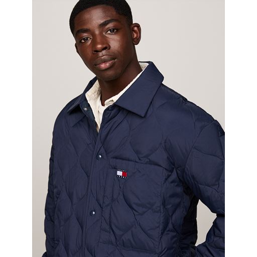Tommy Jeans TJM Quilted Shacket Jakke, Dark Night Navy, XL