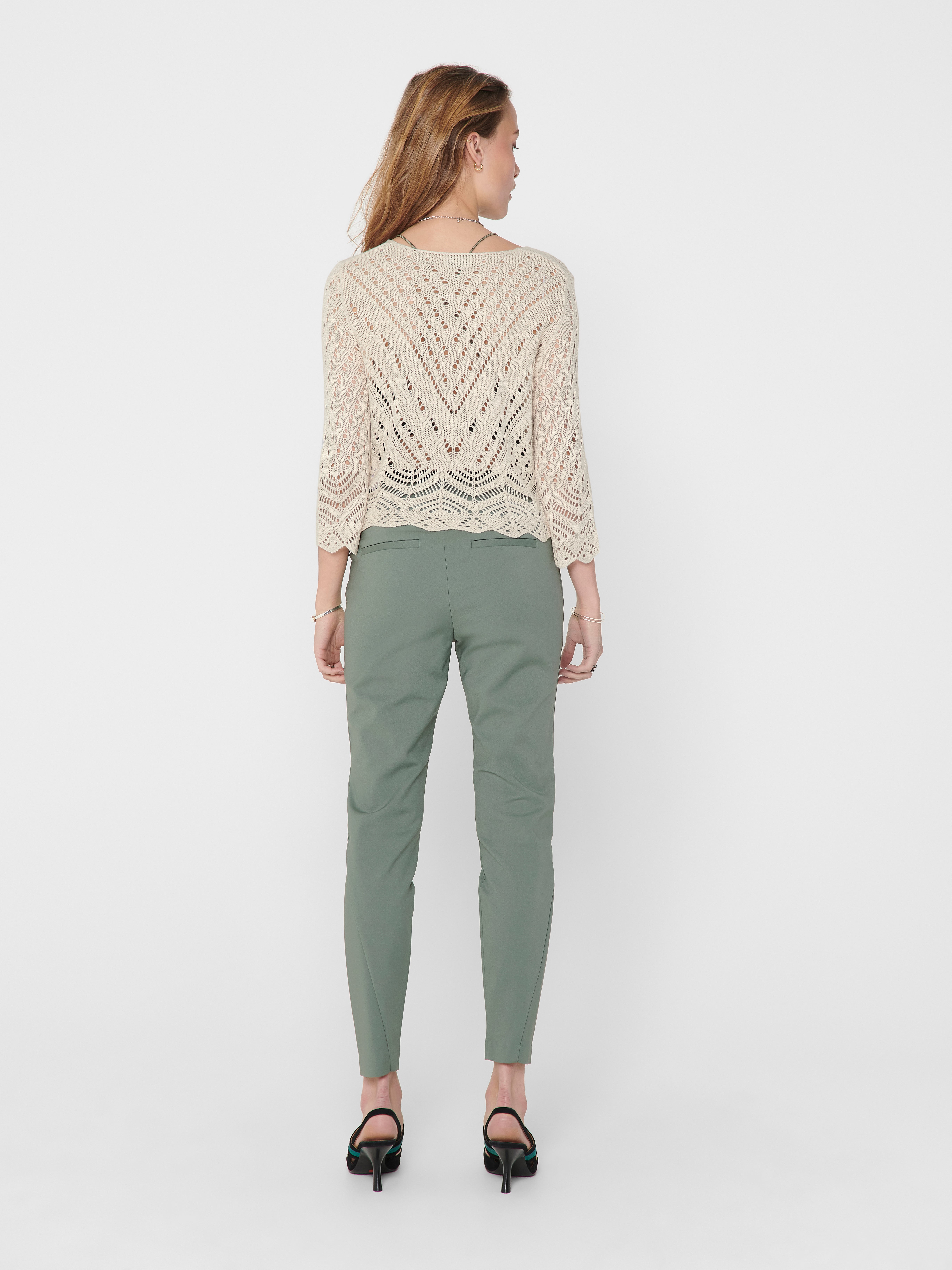 JDYNEW Gestricktes Oberteil Tapioca