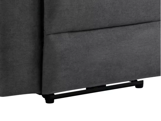 Canapé 3 places et fauteuil relax électrique en tissu gris BUROLO