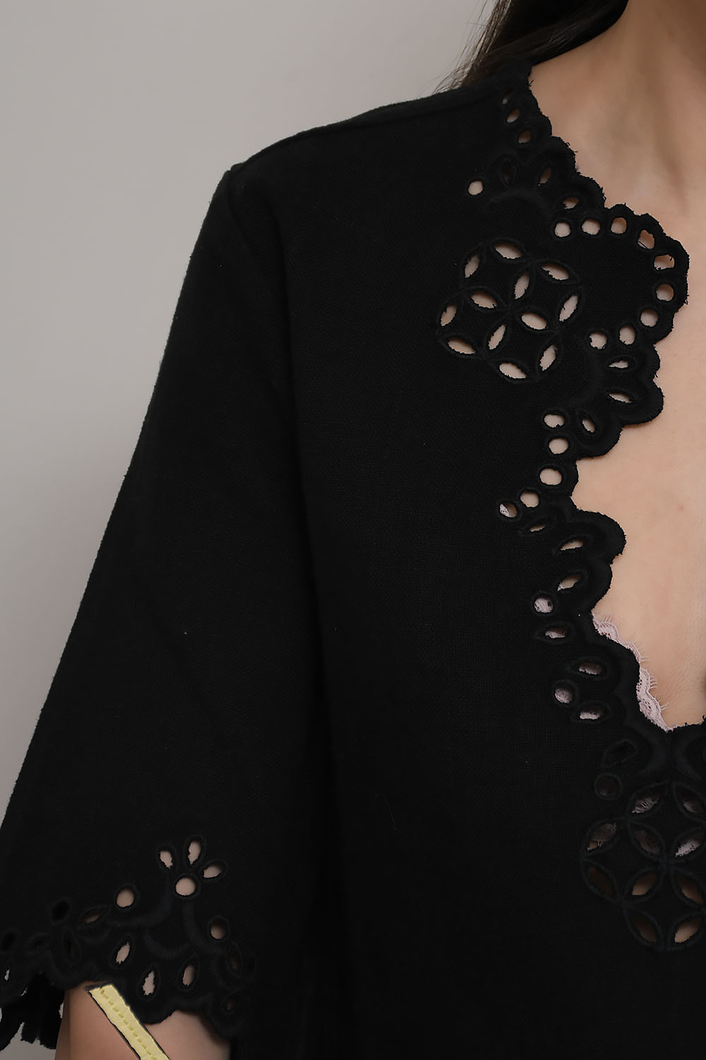 Shana openwork embroidered cotton top