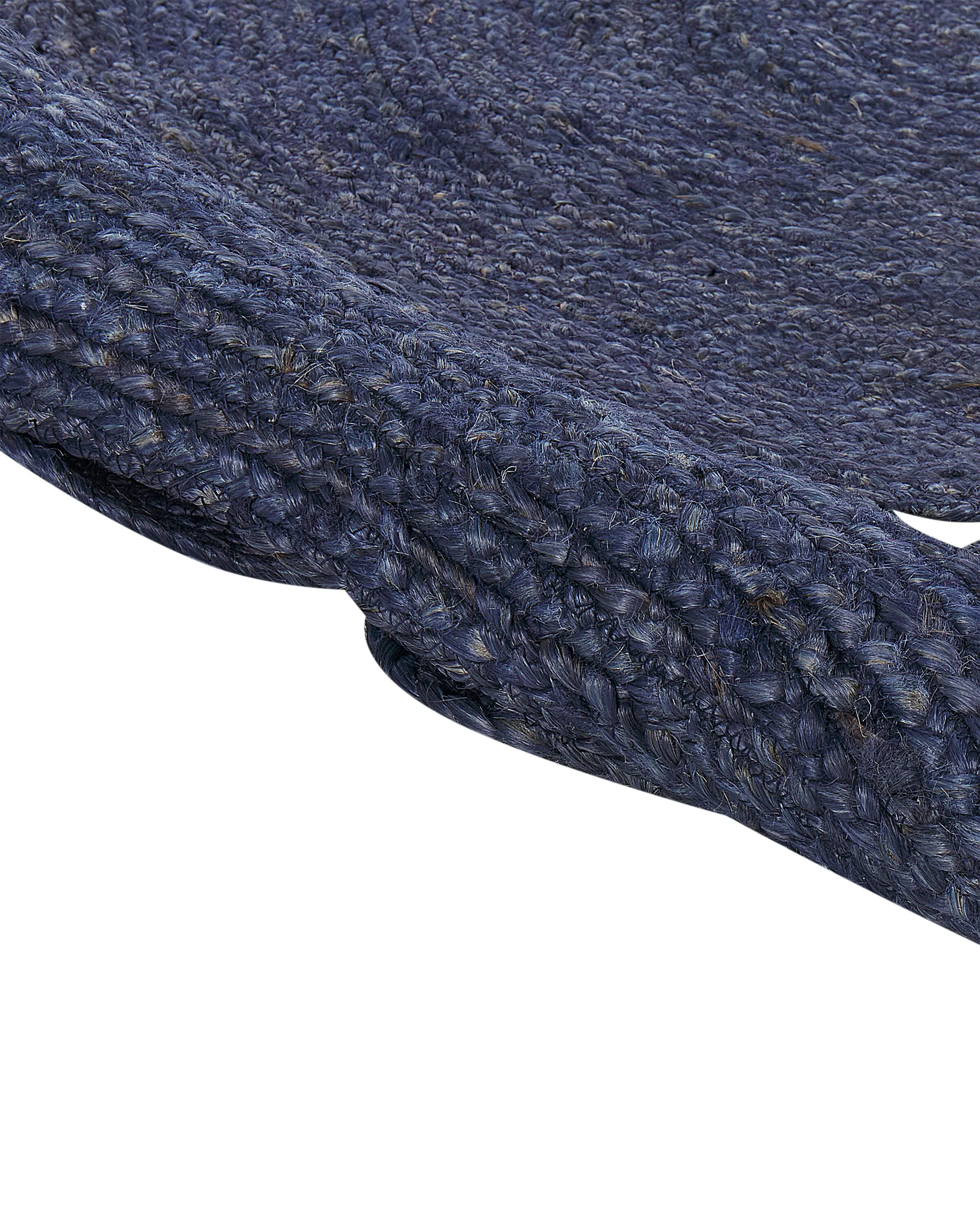 Vloerkleed KOYUNLU Donkerblauw ø 120 cm Jute