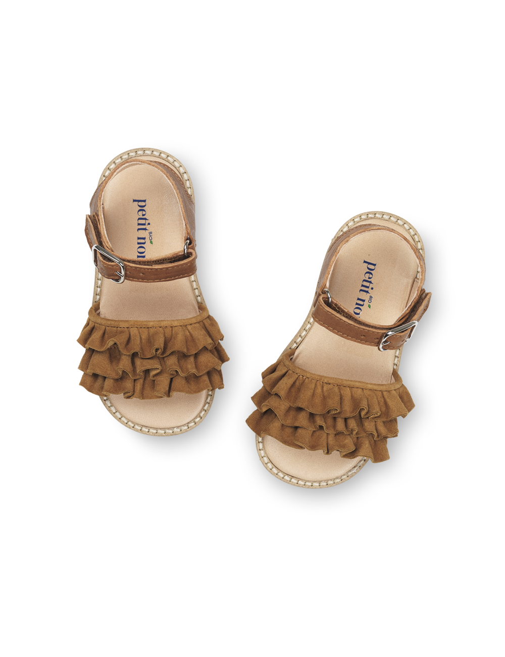 Ruffles Sandal - Cognac