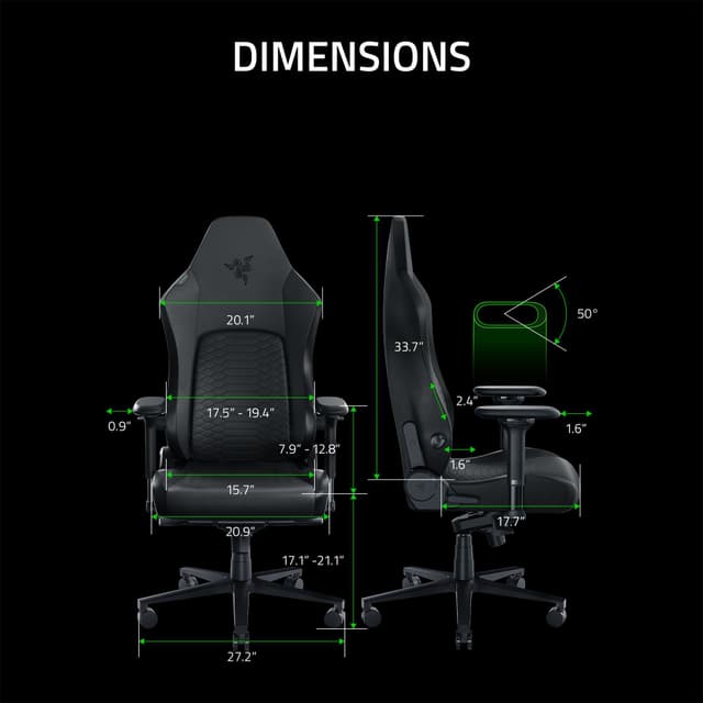 Razer Iskur V2 gamingstol (sort)