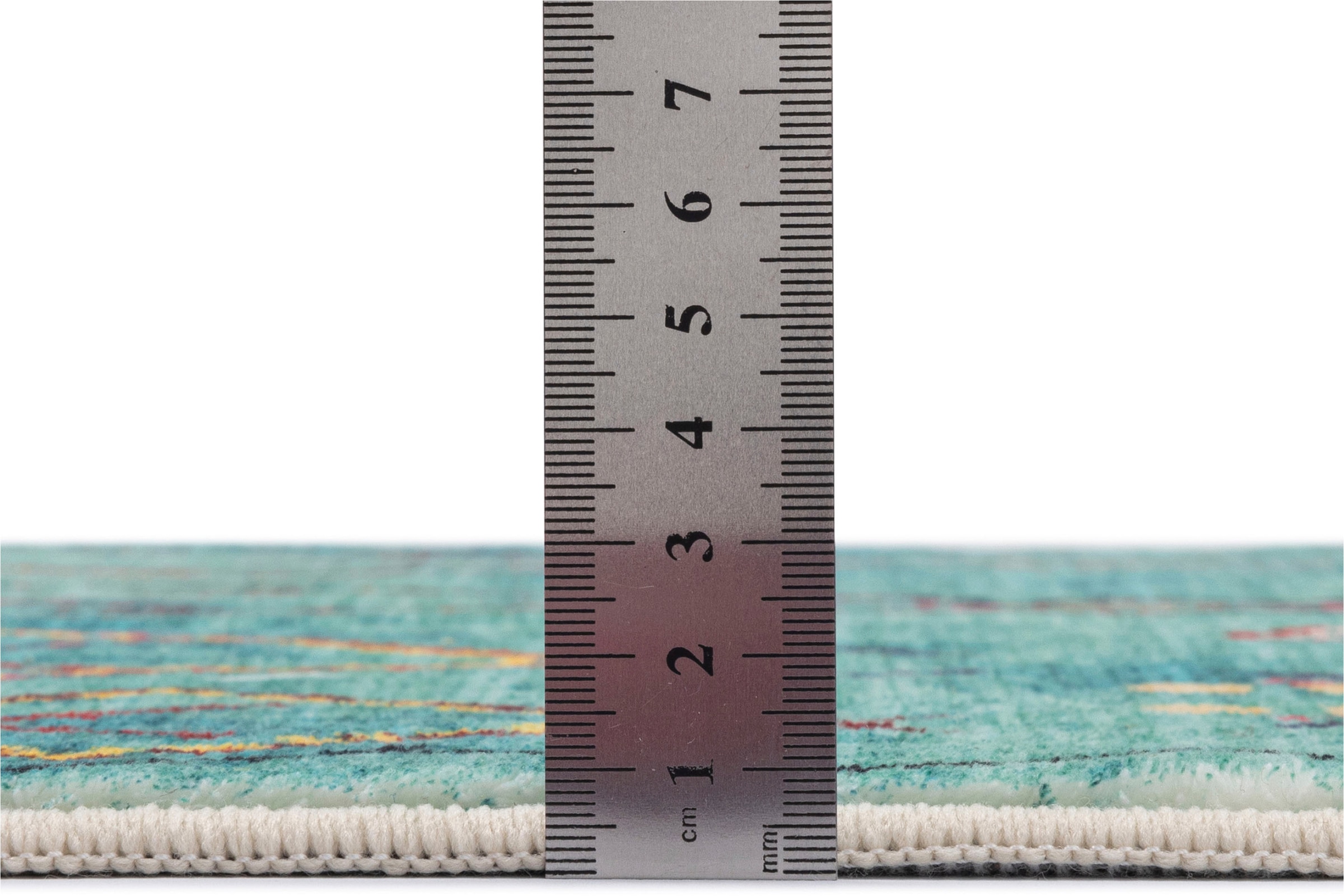 Gino Falcone Badematte »Ariella GF-147« Höhe 7 mm rutschhemmend beschichtet fussbodenheizungsgeeignet Badteppich, bedruckt, modernes Design, Rauten, weich & kuschelig