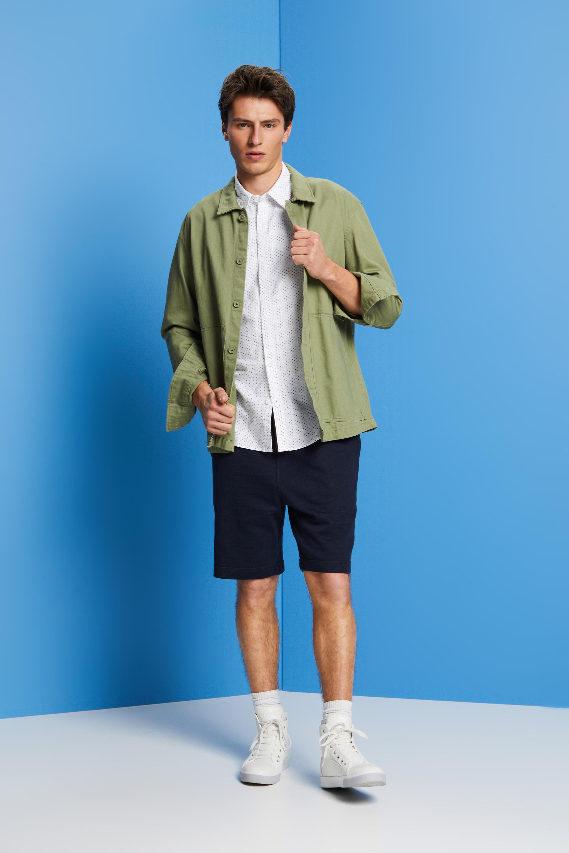 Chemise imprimée à col boutonné