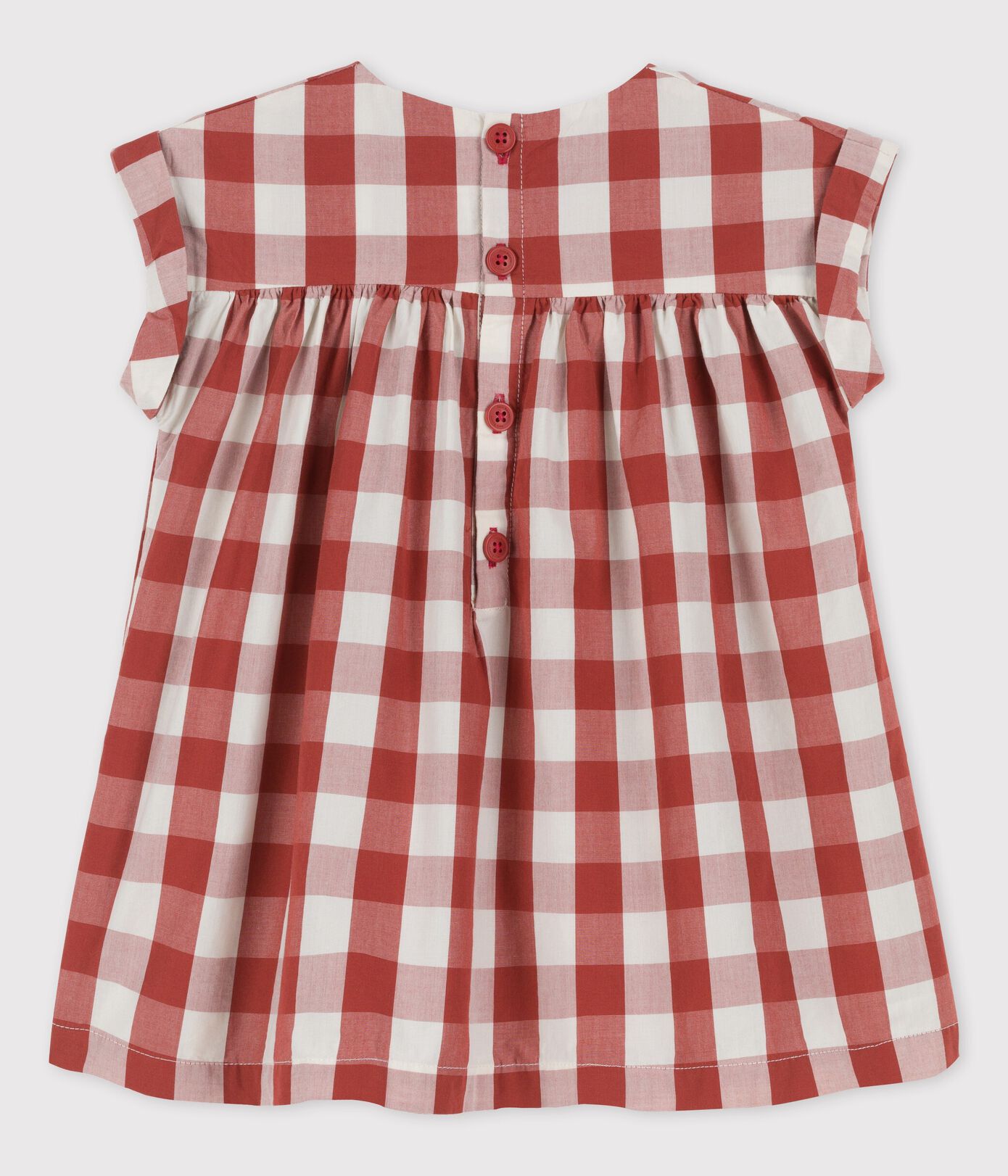 Robe en popeline vichy bébé