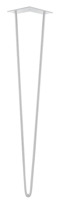Pied de meuble filaire H. 71 cm Cime acier blanc
