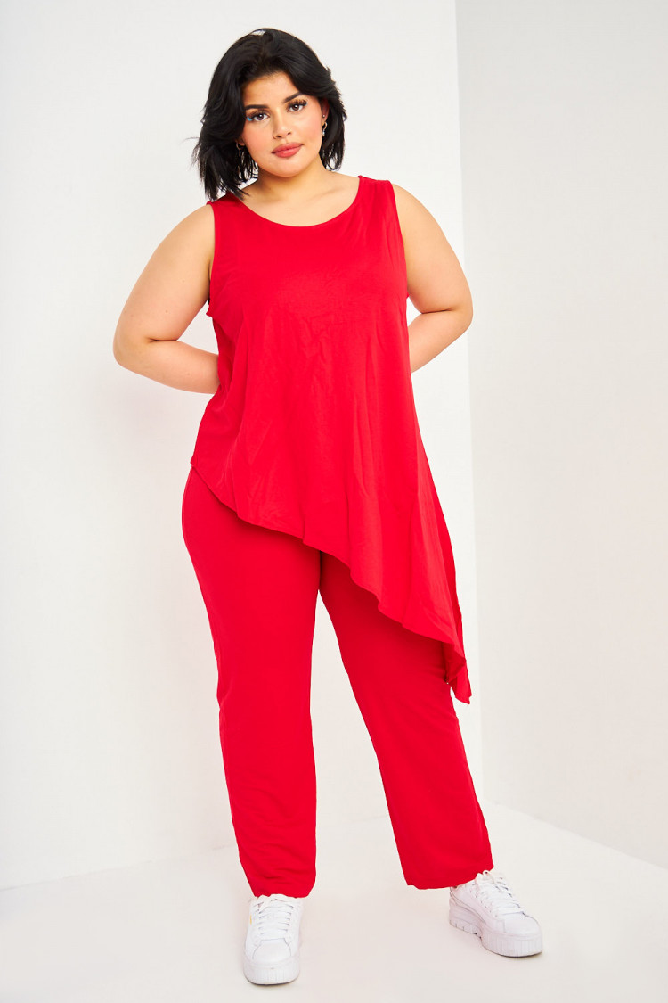 Ensemble rouge top + pantalon