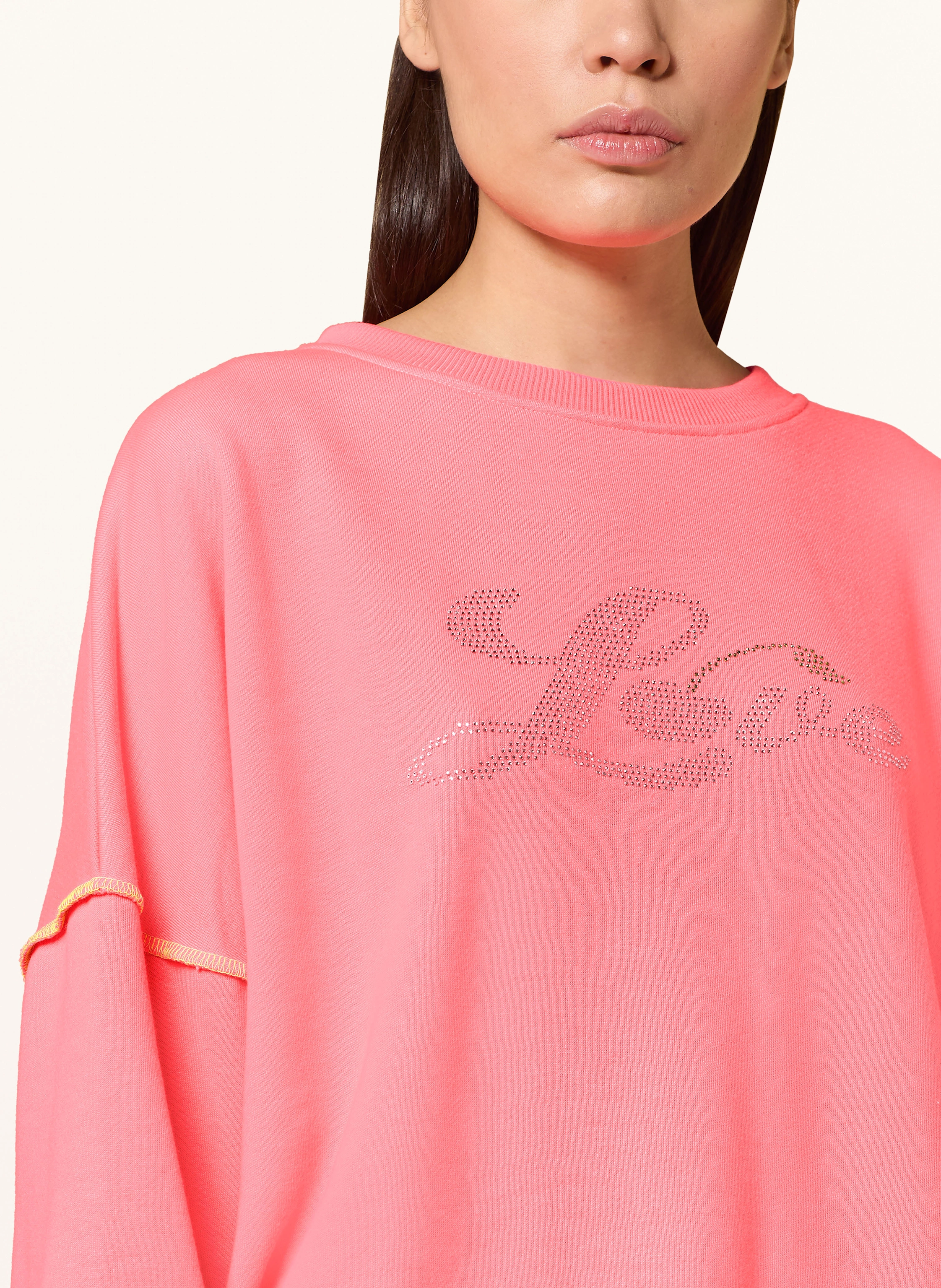 miss goodlife Sweatshirt mit Schmucksteinen