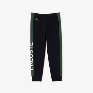 Pantalon de survêtement enfant Lacoste en coton biologique et polyester recyclé Pantalons & Shorts - Bleu - Lacoste - Enfant