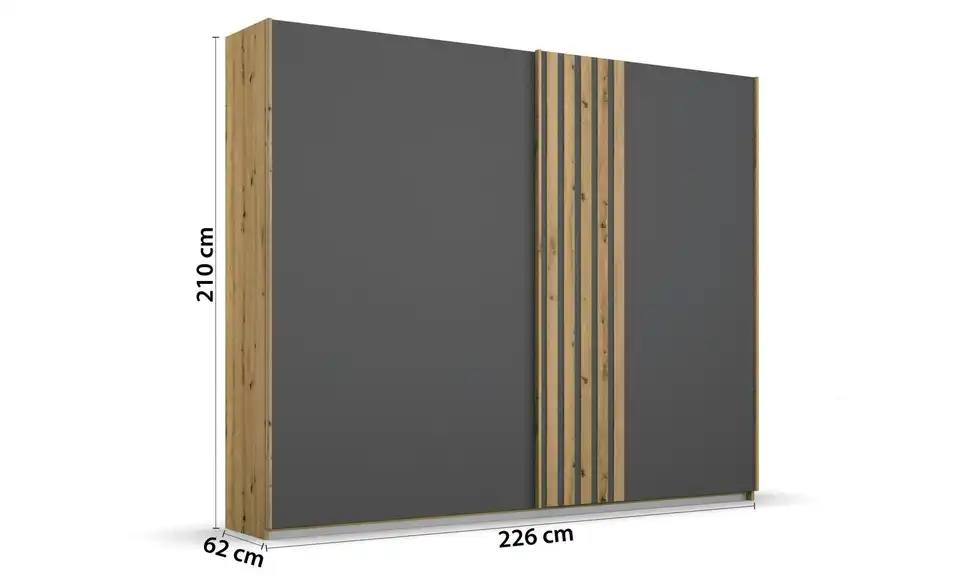Schwebetürenschrank Mosbach 2 Stück 226 cm