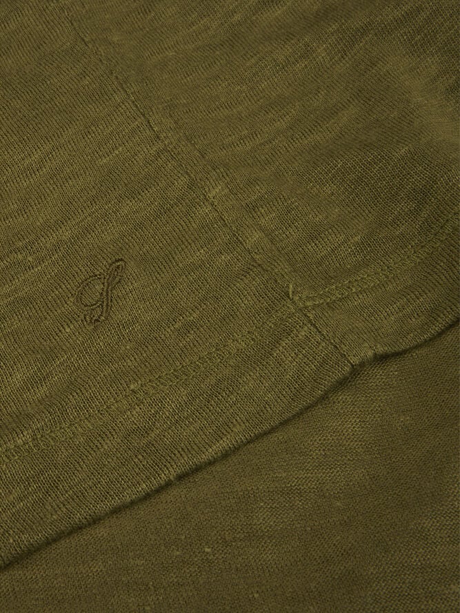 Stenströms Linen Polo shirt Green