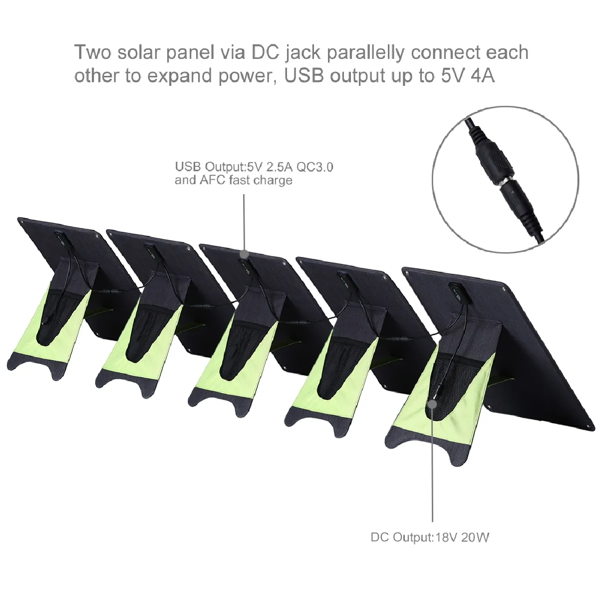 Yonis Kit Portable à 3 Panneaux Solaires