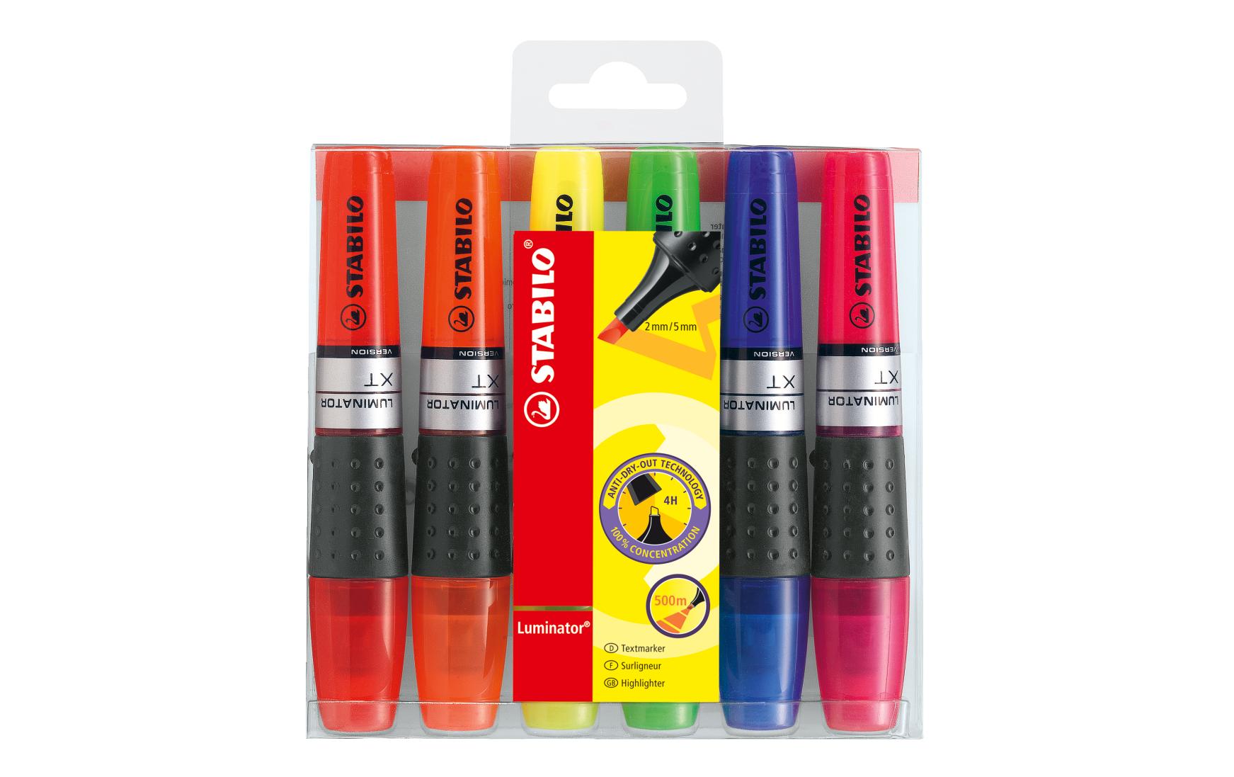 Textmarker Luminator 6 Stück MehrfarbigLuminator Textmarker von Stabilo