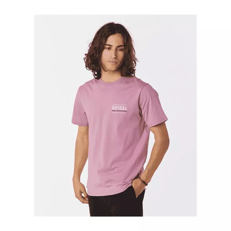 Teeshirt RIPCURL Down The Line Sstee Mauve S