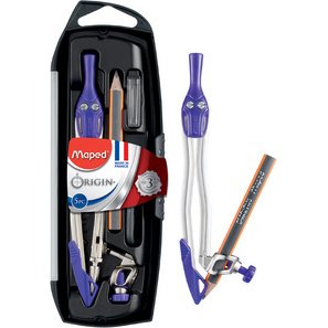Boîte de compas, 5 pièces, assorti