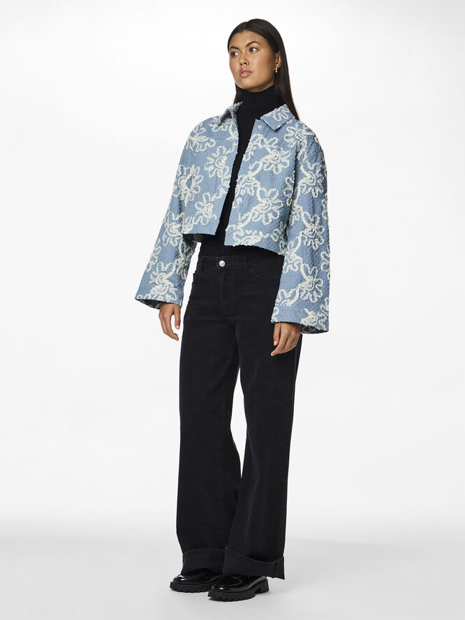 Pieces PCLIBBEY LS DENIM SHIRT JACKET D2D Blå