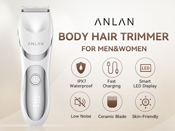 ANLAN - Elektrische trimmer voor lichaamshaar