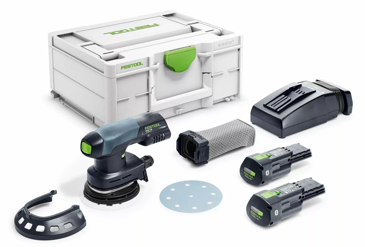 Festool ETSC 125 3,0 I-Plus 18V Li-Ion accu excentrische schuurmachine set (2x 3,0Ah) in systainer - 125mm