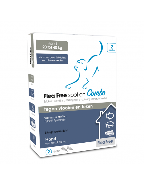 Flea Free Spot-On Combo Hond Large - Anti vlooien en tekenmiddel