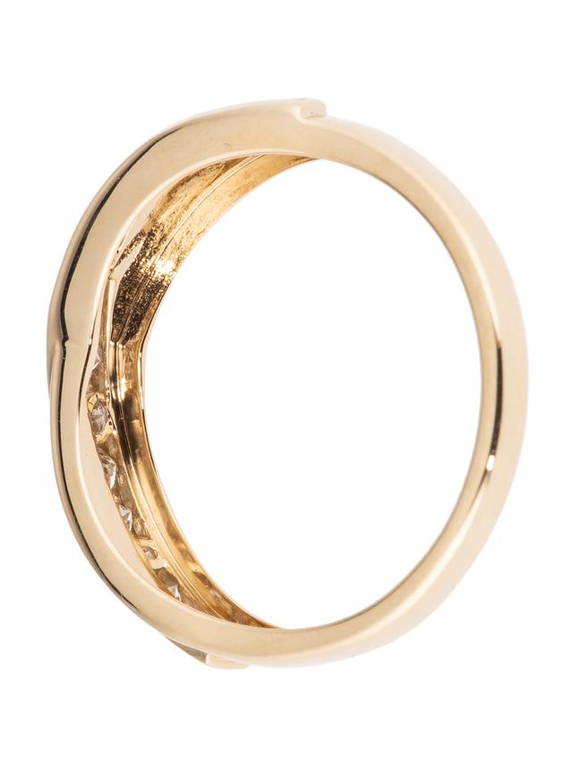 Croisé-Ring, 16 Brillanten, 0,50 ct. Gold 585