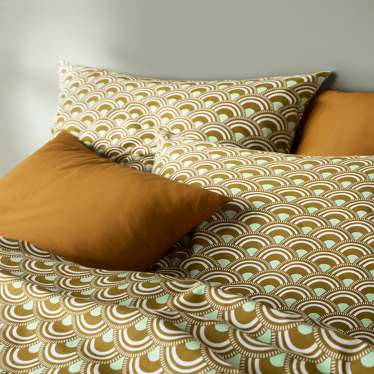 LA REDOUTE INTERIEURS<br>Conjunto de cama de algodão com fronha retangular, Caletta