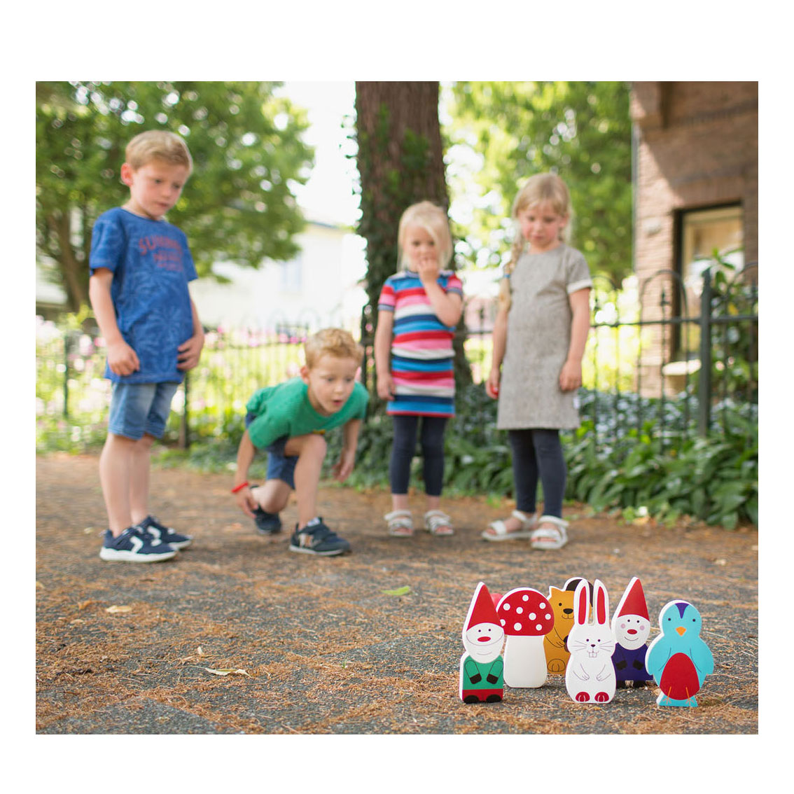 BS Toys Houten Bowlingspel Bosvrienden, 7dlg.