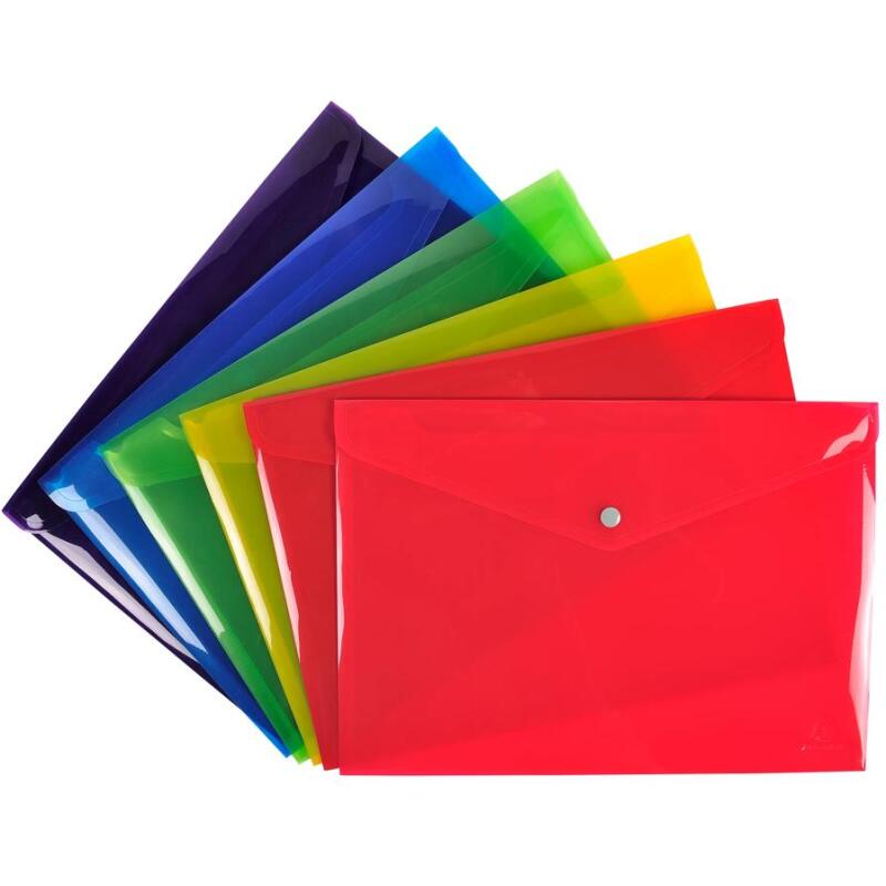 Pochette pression Iderama en polypropylène - Couleurs assorties
