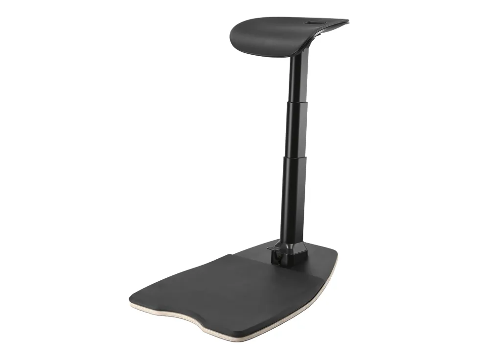 DELTACO Office Premium - Læretaburet - ergonomisk - kurvet kant - polyurethanskum - sort